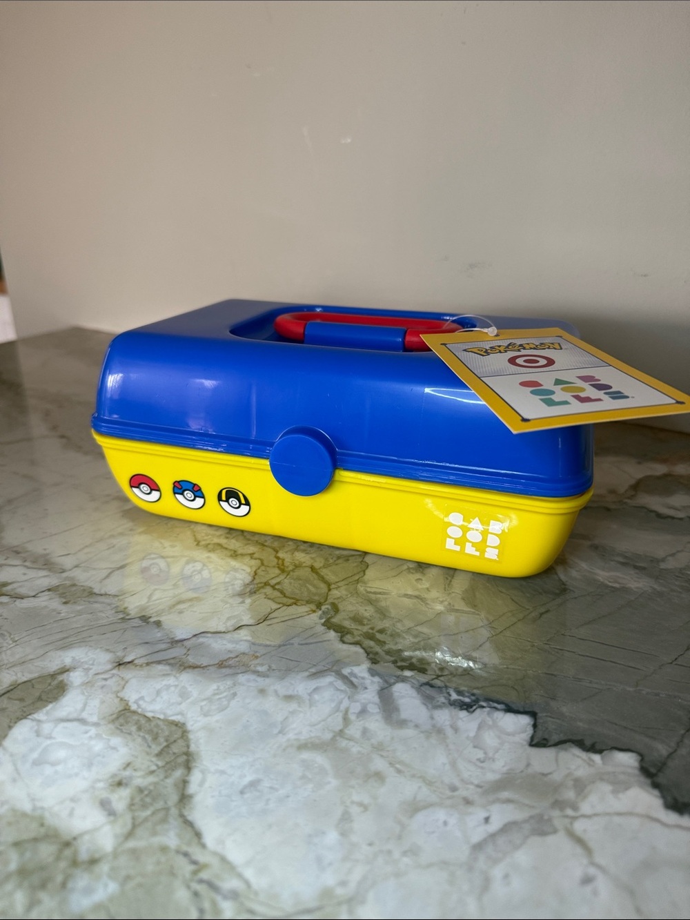 NWT Pokemon x Target blue and yellow Caboodles case